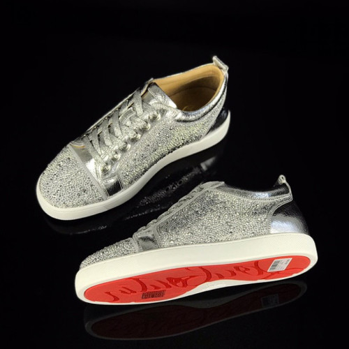 Christian Louboutin Mens Shoes Luxury Brand Red Bottom Design Louis Junior Spikes Flat with Original Box CL sneakers