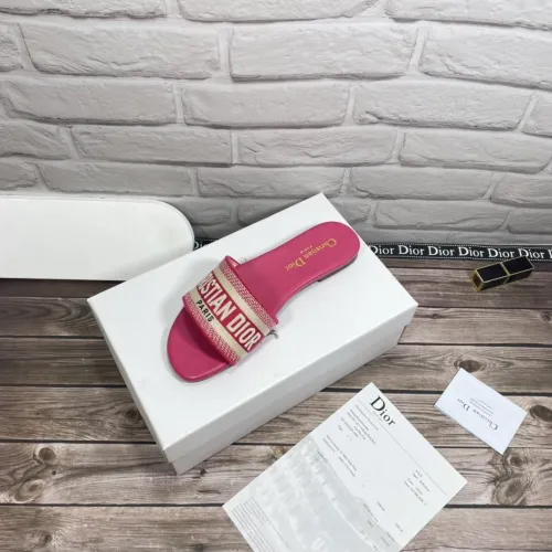 Dior Women Shoes Mule DWAY SLIDE Luxury Brand Womens Sandals Slippers with Original Box