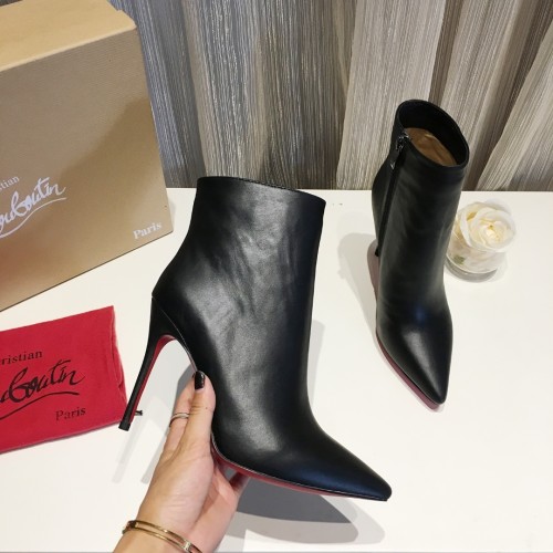 Christian Louboutin Womens Shoes Leather Boots Pumps 10cm