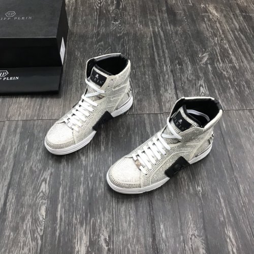 Philipp Plein Men Shoes High Top Sneaker Fashion Design Luxury Brand