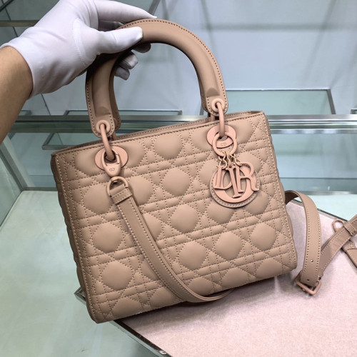 Dior Womens Bags Handbags Luxury Fashion Lady Dior My Abcdior Bag Blush Ultramatte Cannage Calfskin M0538ILOI_M50P