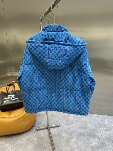 Gucci X The North Face Design Mens Womens Winter Windprood Down Jackets Keep Warm 90% White Duck Down