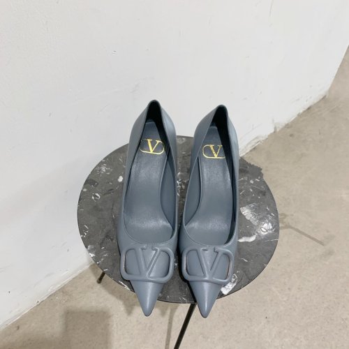 Valentino Women Shoes Mule Flip Flop Sandals VLOGO SIGNATURE CALFSKIN PUMP 80MM Luxury Brand with Original Box