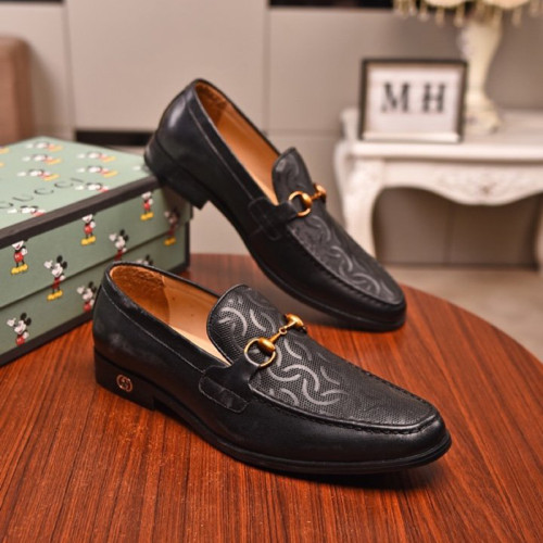 Gucci Mens Shoes Leather Design Luxury Brand Business Dress Shoes for Men with Original Box
