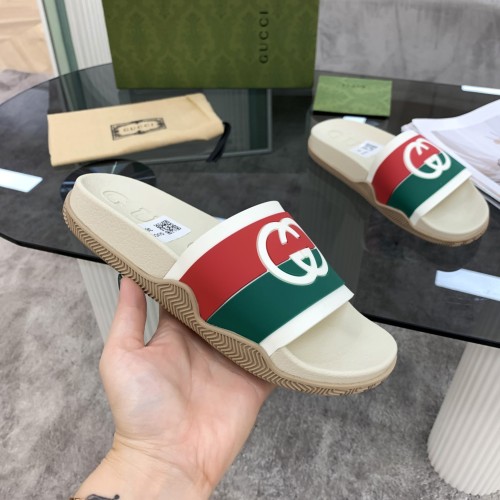 Gucci Men Womens Shoes Interlocking G Slide Sandal 655461 JFA00 9136