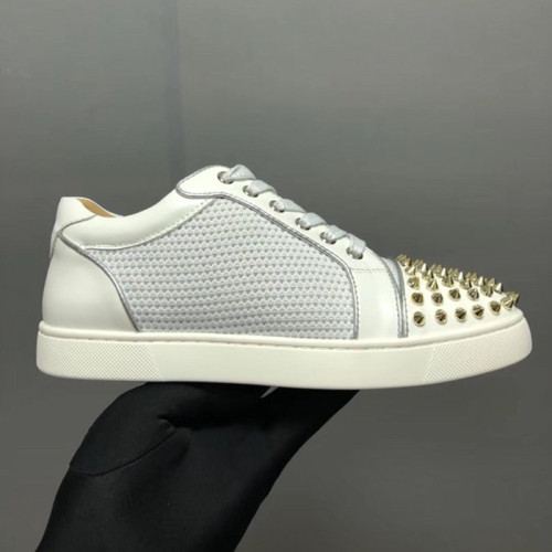 Christian Louboutin Mens Shoes Luxury Brand Red Bottom Design Louis Junior Spikes Flat with Original Box CL sneakers