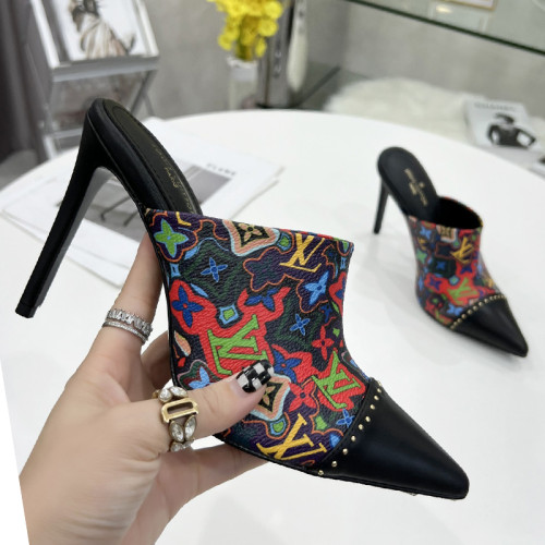 Louis Vuitton Womens Shoes Pumps Sandals Slippers Leather Design Luxury Brand Summer Fashion Sandals with Original Box 9.5cm Heel