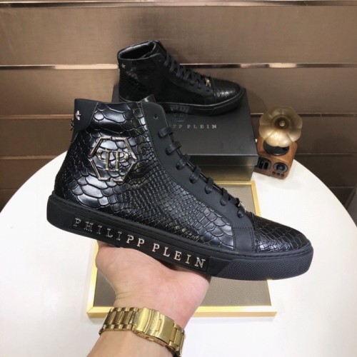Philipp Plein Men Shoes Sneakers High Top Sneaker Fashion Design Luxury Brand Ankle Boots with Original Box