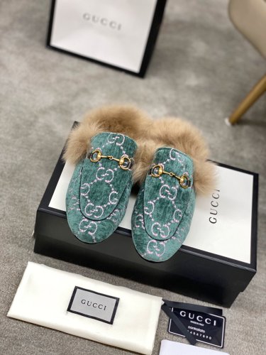 Gucci Womens Shoes Casual Loafers Design Luxury Brand Leather Princetown with Original Box
