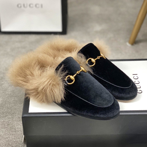 Gucci Womens Shoes Casual Loafers Design Luxury Brand Leather Princetown with Original Box