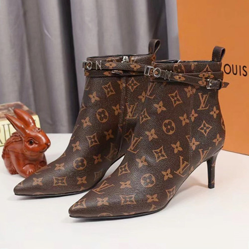 Louis Vuitton Women Shoes Boots Fashion Ankle Boots Luxury Brand Leather Design with Original Box
