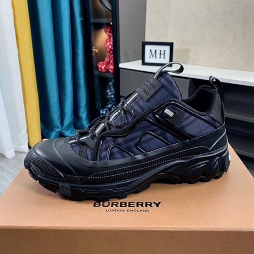 Burberry Men Shoes Sneakers Luxury Brand Vintage Check Cotton Arthur Sneakers With Original Box