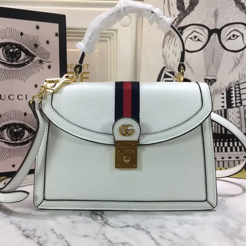 Gucci Womens Bags Shoulder Messenger Bag Luxury Brand Gucci Ophidia small top handle bag in GG supreme canvas with Original Box 651055 DJ2DX 8454