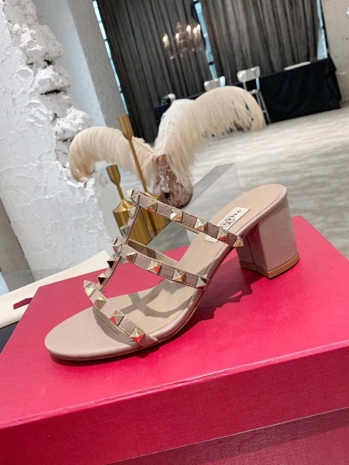 Valentino Women Shoes Mule Flip Flop Sandals ROMAN STUD SLIDE SANDAL IN QUILTED NAPPA with Original Box Luxury Brand