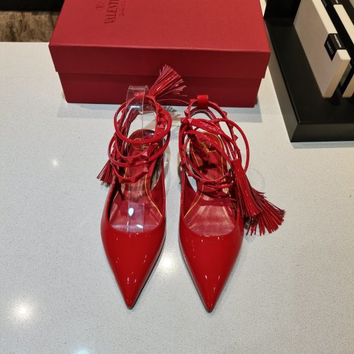 Valentino Womens Shoes Rockstud Slingback Ballet Flat