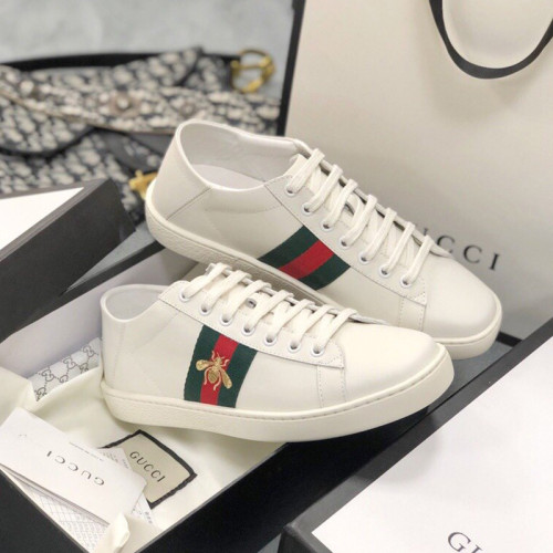 Gucci Womens Shoes Fashion Sneakers Lace-Up Luxury Brand Women's Ace Embroidered Sneaker with Original Box