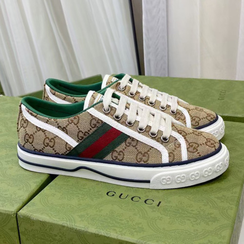Gucci Womens Shoes Sneakers Luxury Brand Women's Gucci Tennis 1977 sneaker ‎606111 HVK20 9766 with Original Box