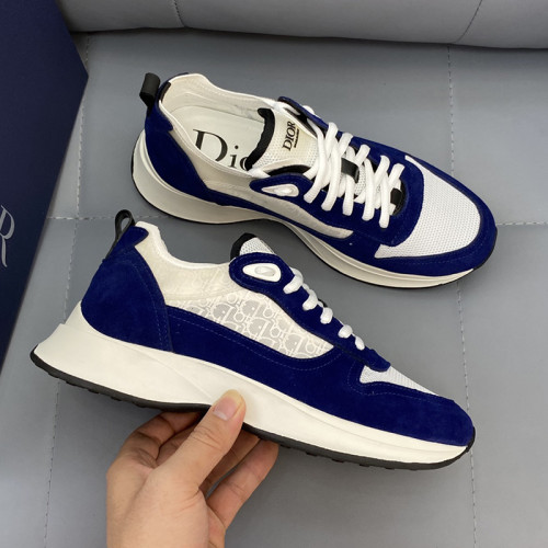 Dior Men Shoes Fashion B25 RUNNER SNEAKER Black Dior Oblique Canvas And Suede with Original Box