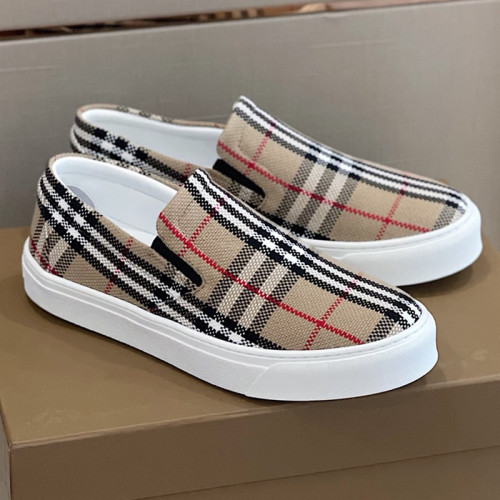 Burberry Men Shoes Fashion Luxury Brand Vintage Cotton Sneaker Casual Shoes for Men with Original Box