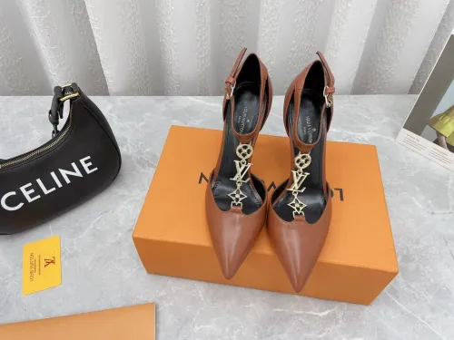 Louis Vuitton Womens Shoes Pumps Sandals Leather Design Luxury Brand Fashion Sandals with Original Box 10cm Heel