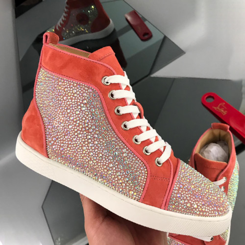 Christian Louboutin Mens Shoes Luxury Brand Red Bottom Design Louis Junior Spikes Flat with Original Box CL sneakers