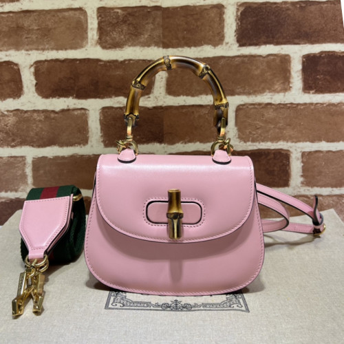 Gucci Womens Bags Handbags Shoulder Messenger Bags Luxury Brand Gucci Bamboo 1947 jumbo GG mini bag 686864 10ODT 5467 with Original Box