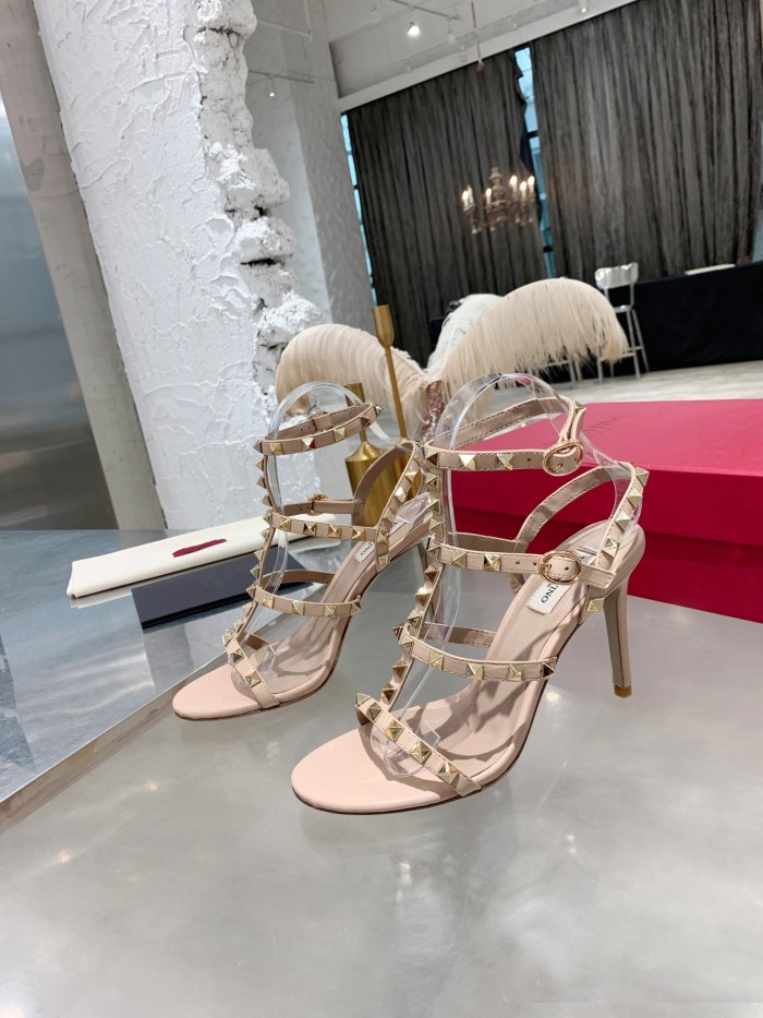 Valentino Women Shoes Mule Flip Flop Sandals ROMAN STUD SLIDE SANDAL IN QUILTED NAPPA with Original Box Luxury Brand
