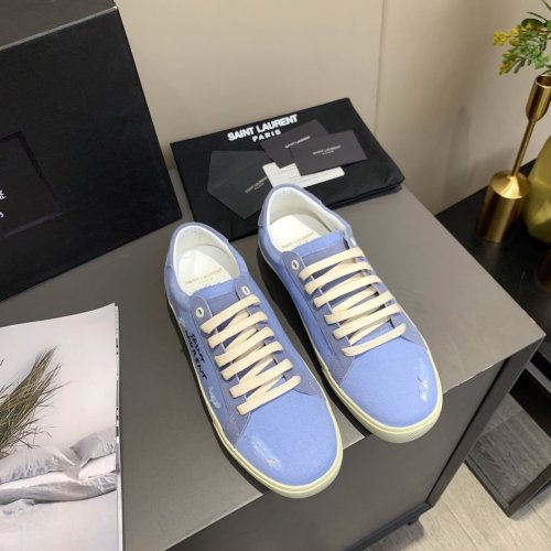 Saint Laurent YSL Men Womens Shoes COURT CLASSIC SL/06 EMBROIDERED SNEAKERS