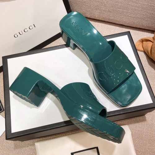 Gucci Womens Shoes Sandals Slides Slippers Luxury Brand Thick Sole 5cm Heel Design Women's GG slide sandal with Original Box