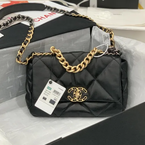 Chanel Womens Bags Shoulder Messenger Bags Chanel 19 Flap Bag Luxury Brand with Original Box