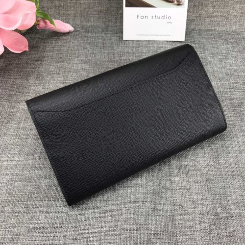 Hermes Womens Mens Wallets Purse Card Holder Leather Long Design Coin Bag with Original Box