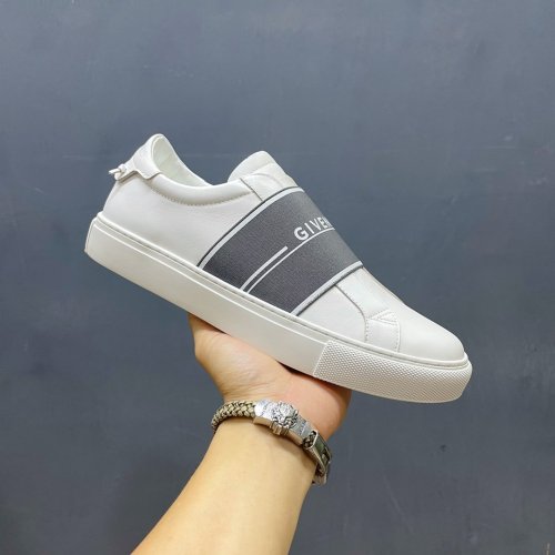 Givenchy Men Shoes Fashion Type Luxury Brand GIVENCHY SNEAKERS IN LEATHER WITH LATEX BAND with Original Box