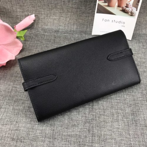 Hermes Womens Mens Wallets Purse Kelly Bag Clutch Leather Design Coin Bag with Original Box