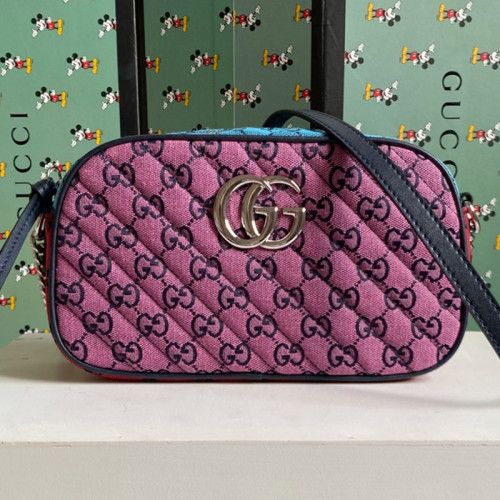 Gucci Womens Bags GG Marmont small matelassé shoulder bag Luxury Brand with Original Box 447632 DTD1T 1000