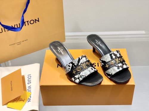 Louis Vuitton Womens Shoes Pumps Sandals Leather Design Luxury Brand Fashion Sandals with Original Box 5.5cm Heel