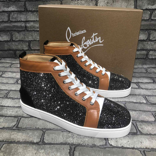 Christian Louboutin Mens Shoes Luxury Brand Red Bottom Design Louis Junior Spikes Flat with Original Box CL sneakers