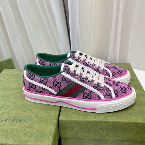 Gucci Womens Shoes Fashion Type Luxury Brand Leather Women's Gucci Tennis 1977 GG Multicolor sneaker with Original Box 663680 2UZ80 5284