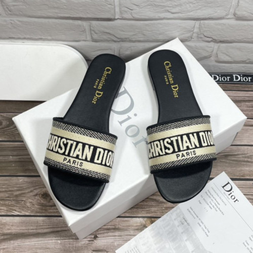 Dior Women Shoes Mule DWAY SLIDE Luxury Brand Womens Sandals Slippers with Original Box