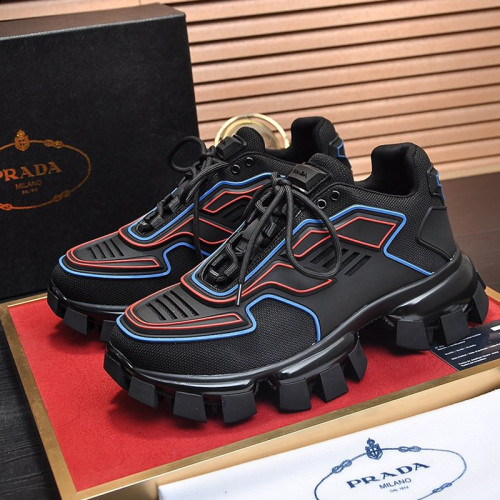 Prada Mens Shoes Sneakers Casual Shoes for Men Luxury Brand Breathable Fashion Cloudbust Thunder Technical Fabric Sneakers with Original Box