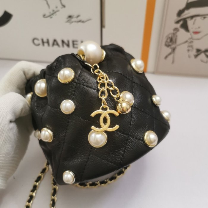 Chanel Womens Bag Shoulder Bag Mini Drawstring Bag