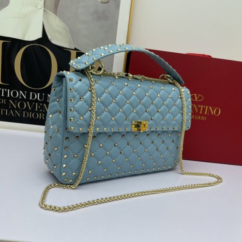 Valentino Womens Bags Crossbody Bags Handbags Luxury Brand LARGE ROCKSTUD SPIKE NAPPA LEATHER BAG with Original Box