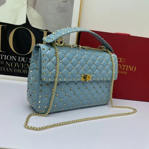 Valentino Womens Bags Crossbody Bags Handbags Luxury Brand LARGE ROCKSTUD SPIKE NAPPA LEATHER BAG with Original Box