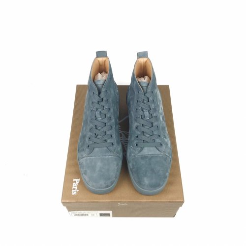 Christian Louboutin Mens Shoes Luxury Brand Red Bottom Design Louis Junior Spikes Flat with Original Box CL sneakers
