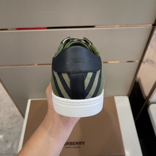 Burberry Mens Shoes Sneakers Fashion Type Luxury Brand Vintage Check Cotton Sneaker with Original Box
