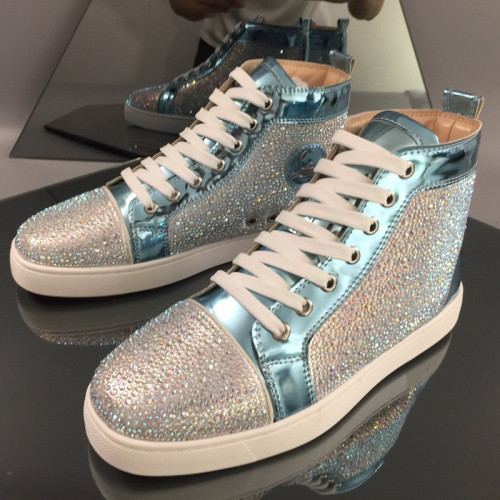 Christian Louboutin Mens Shoes Luxury Brand Red Bottom Design Louis Junior Spikes Flat with Original Box CL sneakers