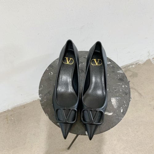 Valentino Women Shoes Mule Flip Flop Sandals VLOGO SIGNATURE CALFSKIN PUMP 45MM / 1.8 IN. with Original Box ZW2S0Q63MZF0NO