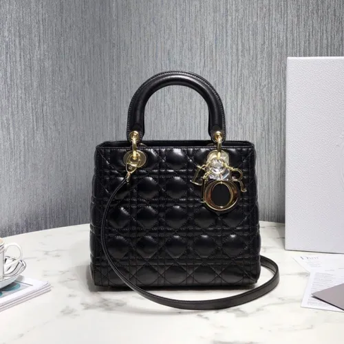 Dior Womens Bags Handbags Luxury Fashion MEDIUM LADY D-LITE BAG with Original Box