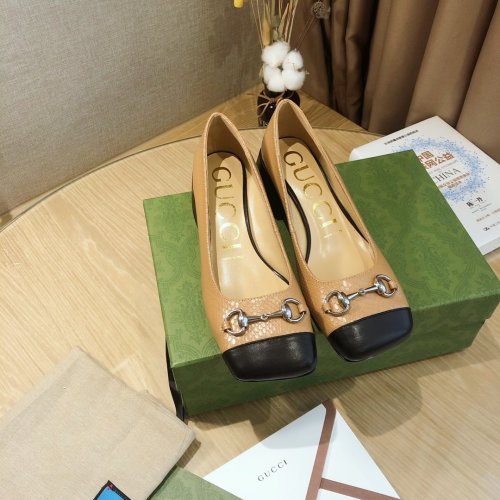 Gucci Womens Shoes Women's Mid-heel Pump with Horsebit