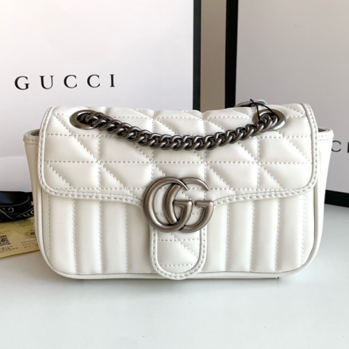 Gucci Womens Bags Shoulder Messenger Bag Luxury Brand Gucci GG Marmont matelassé mini bag with Original Box 446744 UM8AN 9022