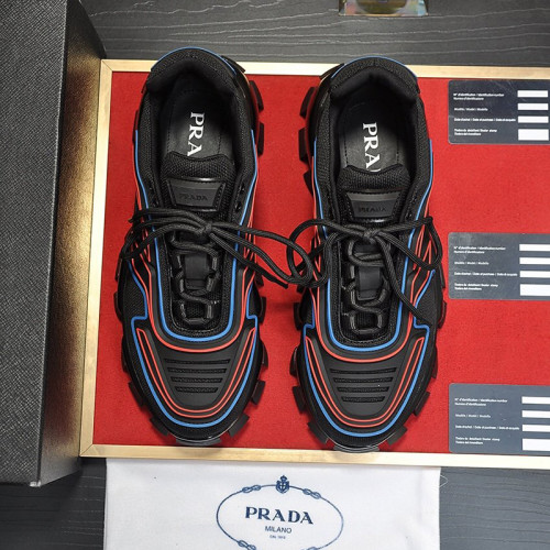 Prada Mens Shoes Sneakers Casual Shoes for Men Luxury Brand Breathable Fashion Cloudbust Thunder Technical Fabric Sneakers with Original Box